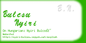 bulcsu nyiri business card